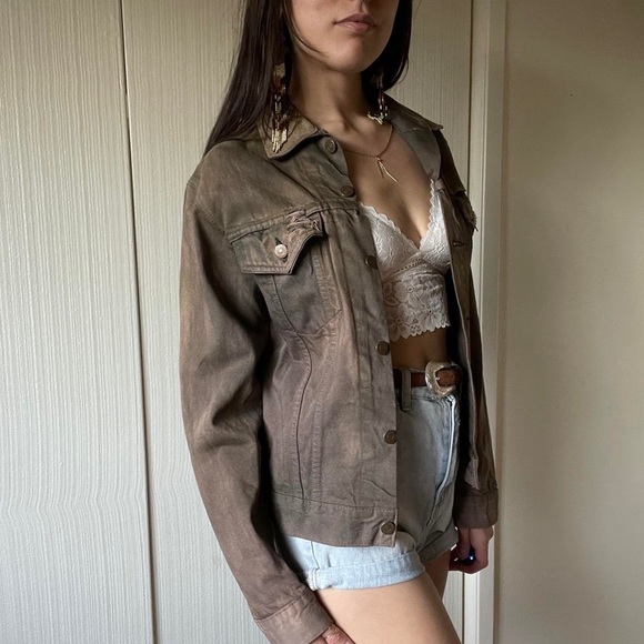 Levi’s Type III distressed brown/copper denim jacket - Picture 3 of 4
